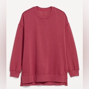 Old Navy Brick Red Crewneck Tunic Sweatshirt | Women’s Size Large